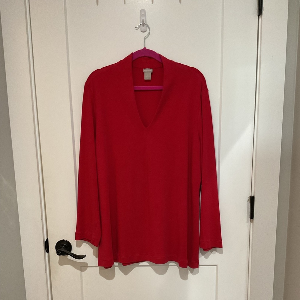 Chicos Touch of Cool™ 3/4 Sleeve Tee - Red